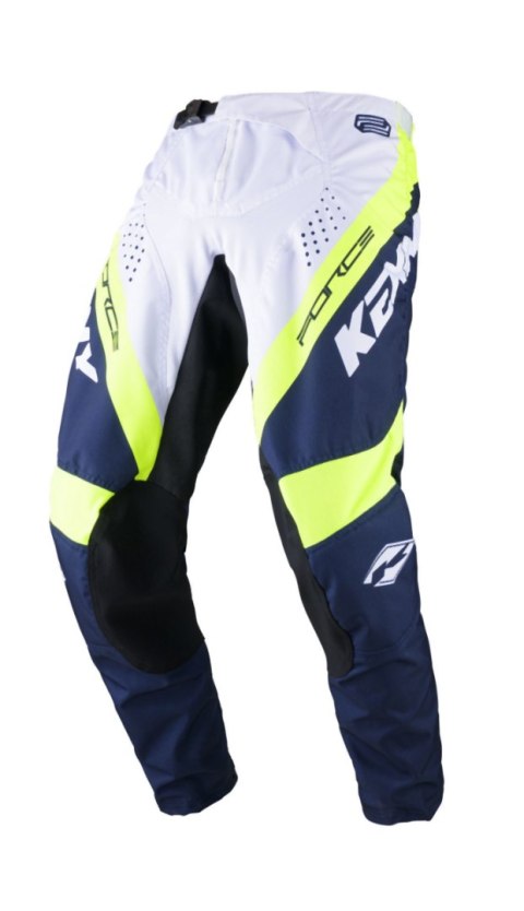 KENNY RACING SPODNIE CROSS/ENDURO MODEL FORCE NAVY/NEON YELLOW KOLOR NIEBIESKI/BIAŁY/ŻÓŁTY FLUO ROZMIAR 32