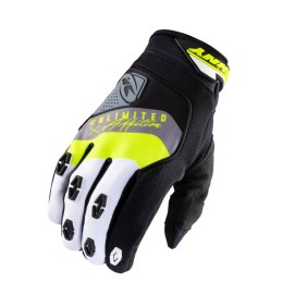 KENNY RACING RĘKAWICE CROSS/ENDURO MODEL SAFETY BLACK/GREY/YELLOW KOLOR CZARNY/SZARY/ŻÓŁTY FLUO ROZMIAR M