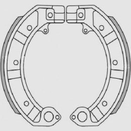 BRENTA SZCZĘKI HAMULCOWE PIAGGIO PK 50/125, PX 125/150/200, GS 160, SS 180/200, PE 200 (Z BLASZKAMI)(150x24mm) (FT 0128)