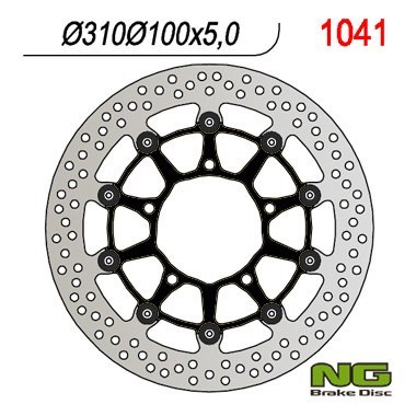 NG TARCZA HAMULCOWA PRZÓD SUZUKI GSR600/GSXR600 '06-'07, 750 '06, 1000 '05-'08, VZR 1800 '06-'13, VLZ 1800 '17 (310X100X5,0MM) (